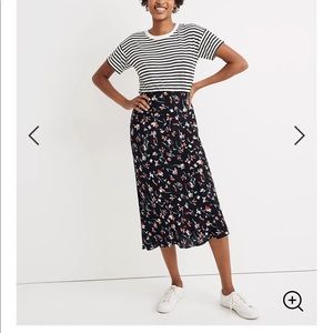 NWT Madewell floral midi skirt